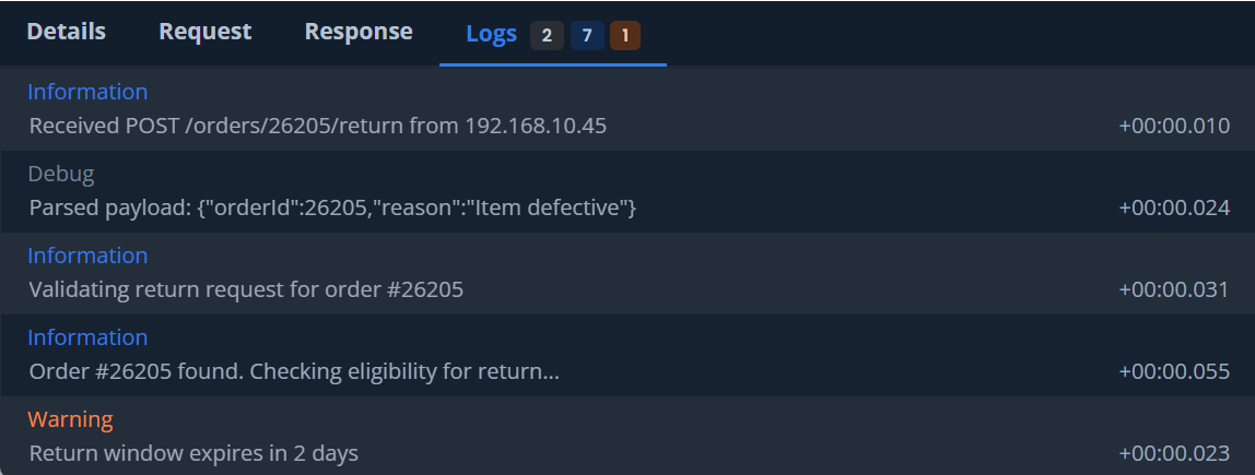 Request logs