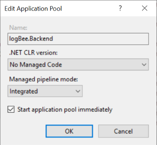 logbee.Backend Application Pool